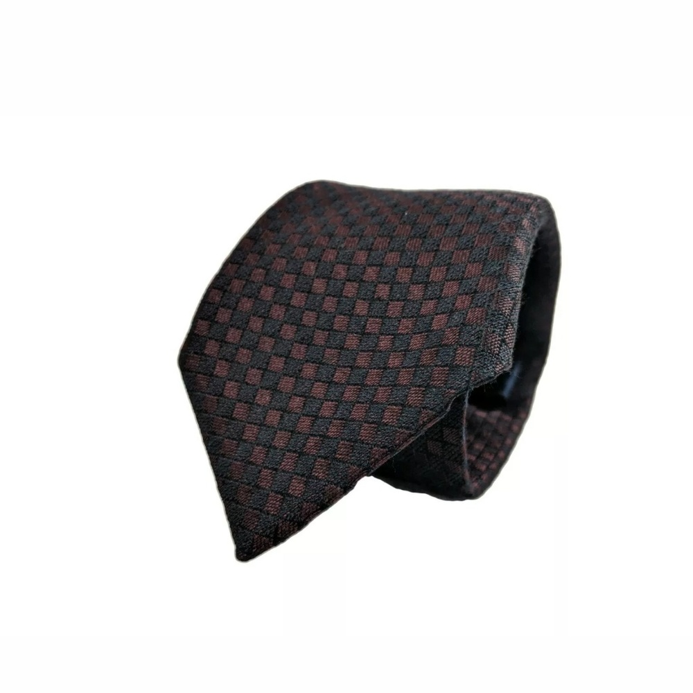 Authentic Ermenegildo Zegna Maroon Geometric